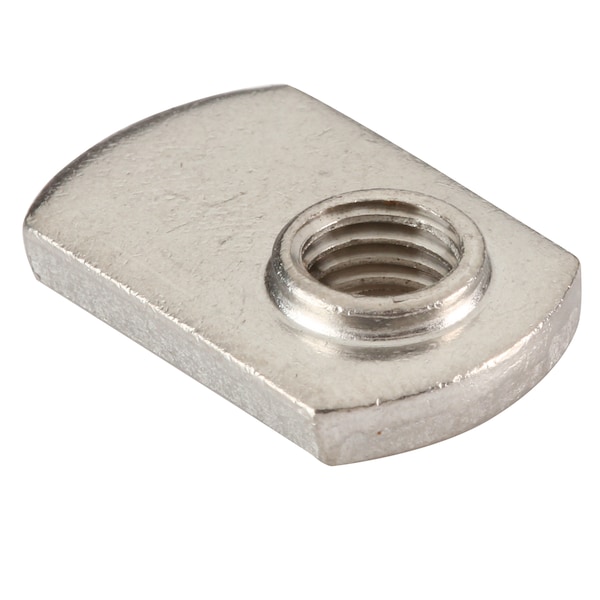 Zoro Select Tab Weld Nut, 1/4"-28, Stainless Steel, 1/2 in Wd, 13/16 in Lg, 1/8 in Ht, 10 PK 1LAE9 - main