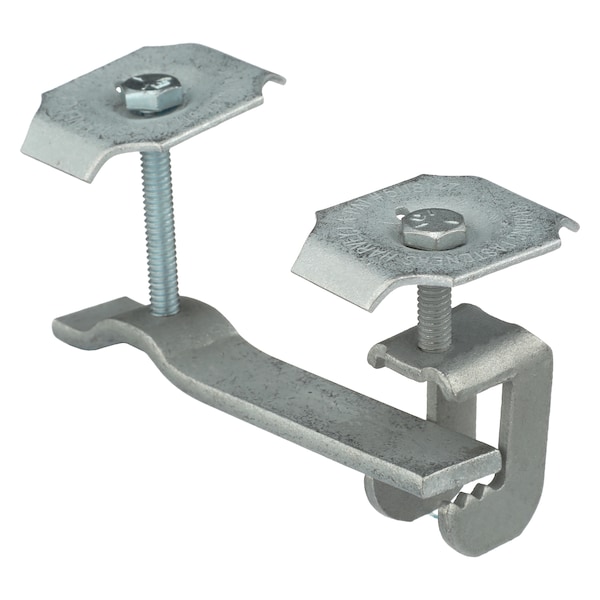 Zoro Select Grating Clip, For Screw Size 1/4 in, Carbon Steel, Galvanized, 10 PK WGP1/GG1B Zoro