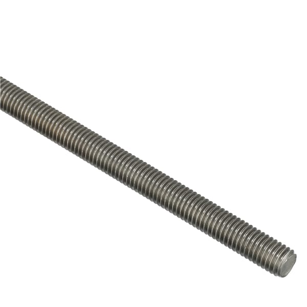 Zoro Select Fully Threaded Rod, 1/2"-13, 12 ft, Stainless Steel, 18-8, Plain Finish U51070.050.9999 - main