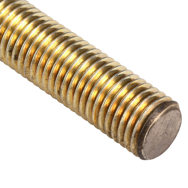 Zoro Select Fully Threaded Rod, 1-1/2"-6, 3 ft, Steel, Grade B7, Zinc and Yellow Plated Finish U22182.150.3600 - main
