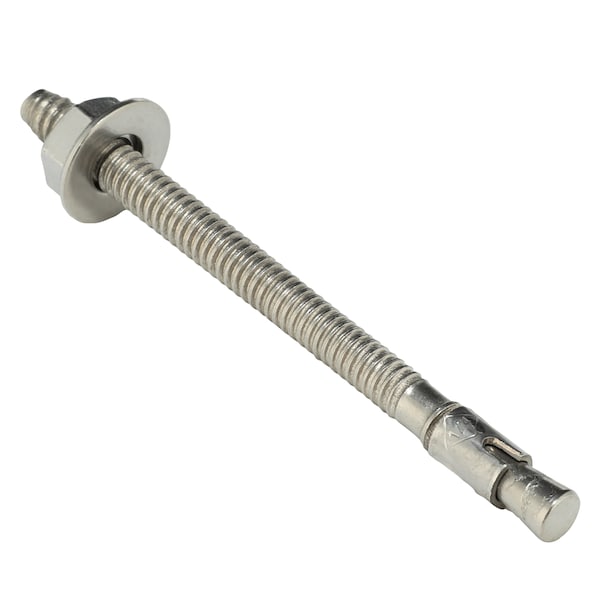 Mkt Fastening SUP-R-STUD + Wedge Anchor, 1/4" Dia., 3-1/4" L, Steel Plain, 20 PK 2714314 - main