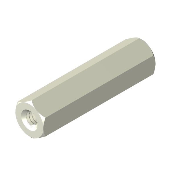 25/Pkg. 1/2 OD x 2 L x 25-20 Thread Aluminum Male/Female Hex Standoff Plain 25/Pkg. 1/2 OD x 2 L x 25-20 Thread Aluminum Male/Female Hex Standoff Plain