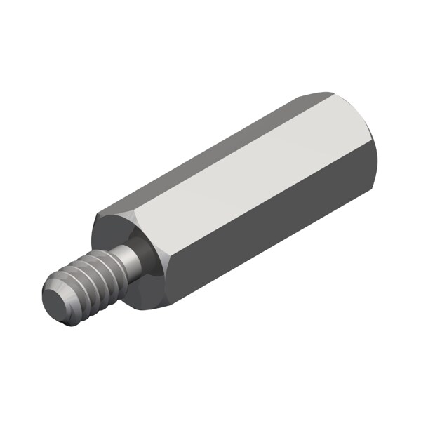 10x 1/4" Hex Male-Female Standoffs, 4-40 Thread, 1/4" Length, Stainless Steel