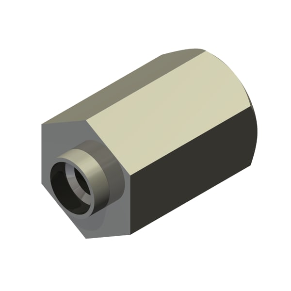 Swage Spacer 0.312 HX x 0.812 L x 0.166 ID, 0.209 x 0.075 Shank, SS