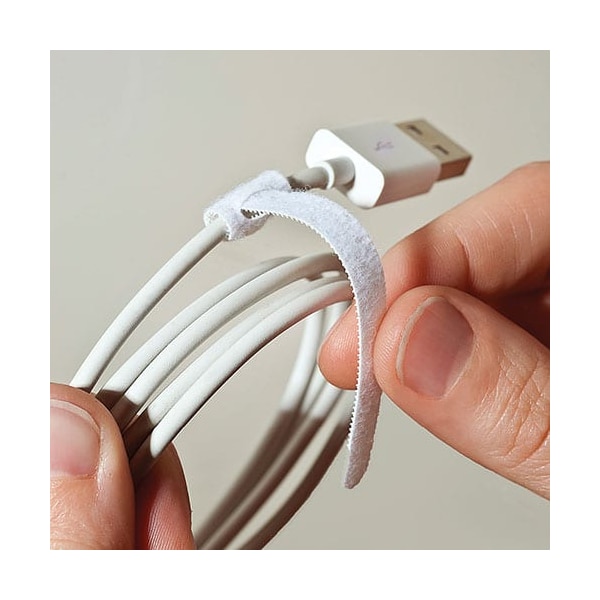 Rip-Tie Hook Loop Cable Tie, 1/4x3.5", PK1008 Q-35-01M-BK