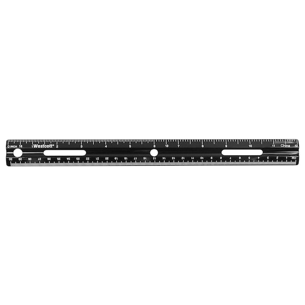 Westcott Rulers, 12" Recycled Plastic Ruler Inches/Metric 41015 Zoro
