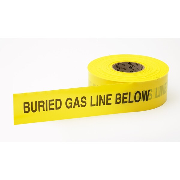 Mutual Industries 3" X 1000' Non Det Gas Line Yellow Tape (2Pk) M17783-41-3000 - main
