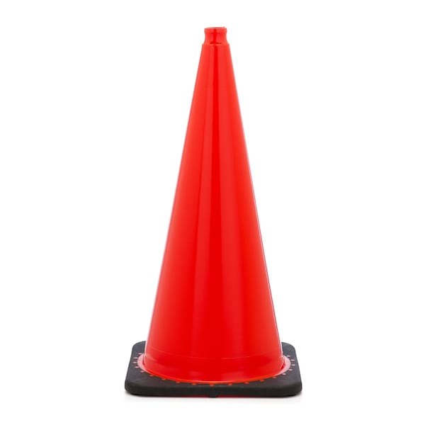 Mutual Industries Traffic Cone, Plastic, 28 Inch Height, 12 Inch Length, 10 pounds, Orange 17722-28-10 - main