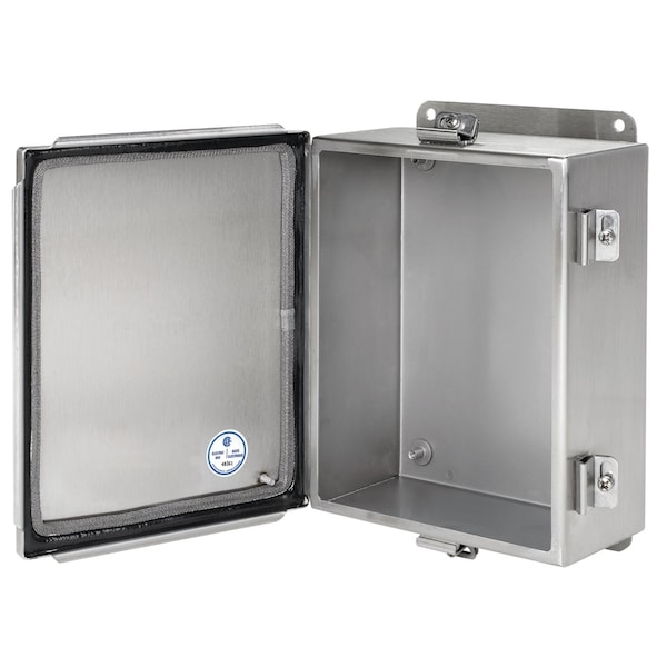 Nvent Hoffman Continuous Hinge with Clamps, EMC, Type 4X, 10.00x8.00x4.00, SS Type 3 A1008CHEMCSS