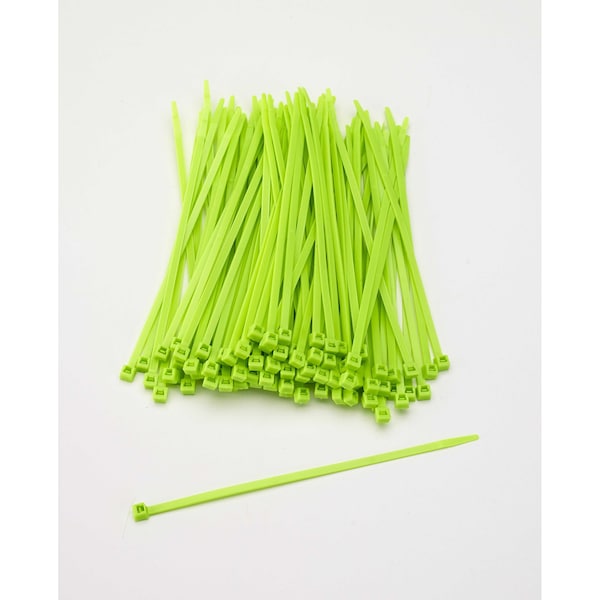 Mutual Industries Cable Tie, 7 in L, Neon Green, Plastic, 3 PK M14970-139-7 - main
