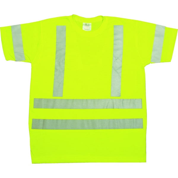 Mutual Industries ANSI Class 3 Durable Flame Retardant T-S, Polyester, Lime, Medium 96002-0-102 - main