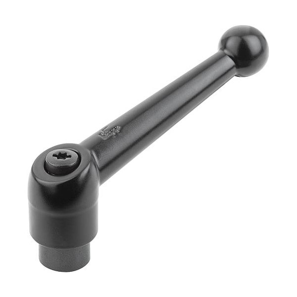 Kipp Adjustable Handle, Size: 5 5/8-11 Zinc, Black Satin, Comp: Steel K0116.5A61 - main