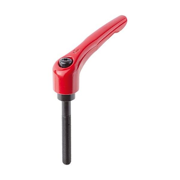 Kipp Adjustable Handle, Modern Design, Sz. 4, M10X80, Die Cast Zinc Red RAL 3003, Comp: Steel K0122.41027X80 - main