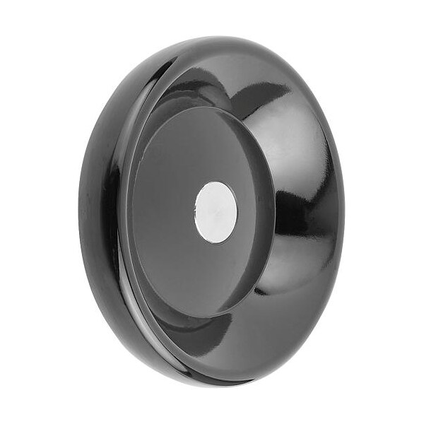 Kipp Disc Handwheel, Thermoset, D1= 100 mm, Pilot Hole D2= 6 mm, Size: 1, Form: D, Without Grip K0165.2100X06 - main