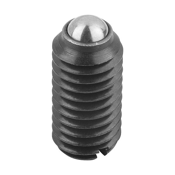 Kipp Spring Plunger, Standard Spring Force D=5/811 L=24, Steel, Comp