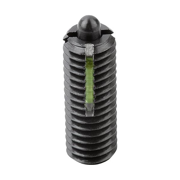 Kipp Spring Plunger Intensified Spring Force, Long-Lok D=M08 L=22, Steel, Comp: Pin Steel K0327.208 - main