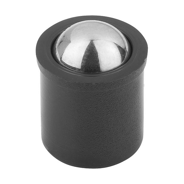 Kipp Spring Plunger, Push Fit, Plastic D=6 L=7, Ball: Stainless Steel K0334.06 - main