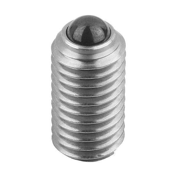 Kipp Spring Plunger, Slotted, Ceramic Ball, D=M06 L=14, Stainless Steel