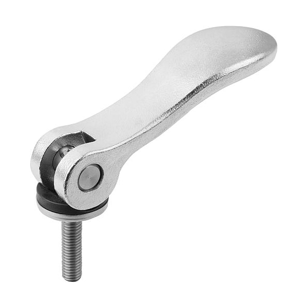 Kipp Cam Lever, Stainless Steel Electropolished, Size: 9, 8-32X10, A=36, 2, B=14, 4, Comp: Stainless Steel K0645.95120AEX10 - main