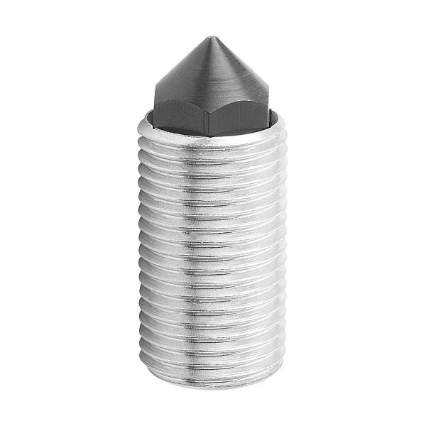 Kipp Push-Pull Plunger, With Rotation Lock, D=M12X1, 5 L=20, Form: K, Conical End K0977.3112 - main