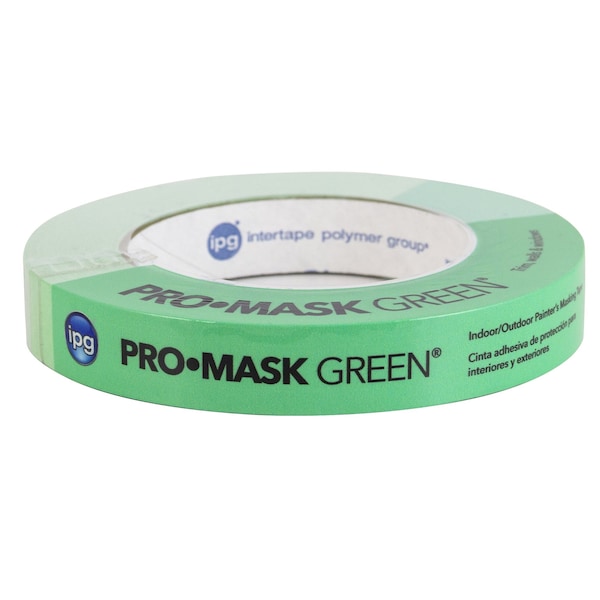Intertape Uv Resistant Specialty Paper Masking Tap, 0.71" W x 54.8" L, Green, Synthetic Rubber Adhesive PT8 - main