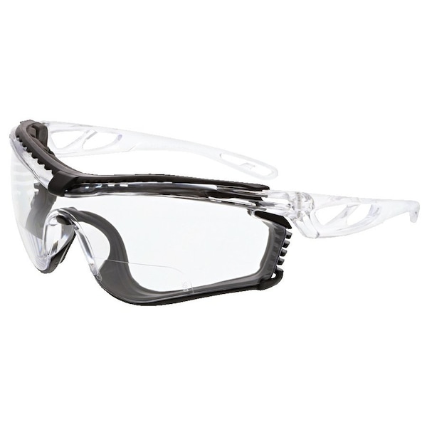 Mcr Safety Checklite(R) CL5 Bifocal Safety Glasses, Clear Wraparound Frame, 1.0 Diopter, Clear Lens, Universal CL5H10PF - main