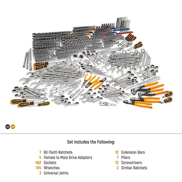 Gearwrench 614 Piece MEGAMOD Master Mechanics Hand Tool Set with