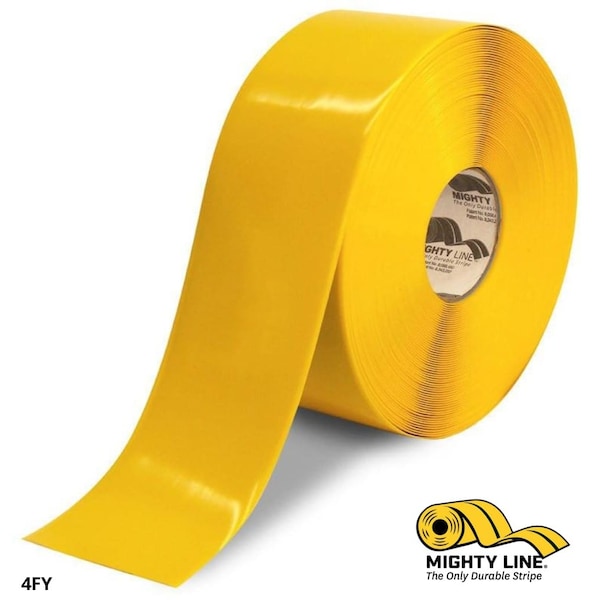 Mighty Line Frigid Freezer Floor Tape PVC Yellow, 4" W x 100 ft. L 4FY - main