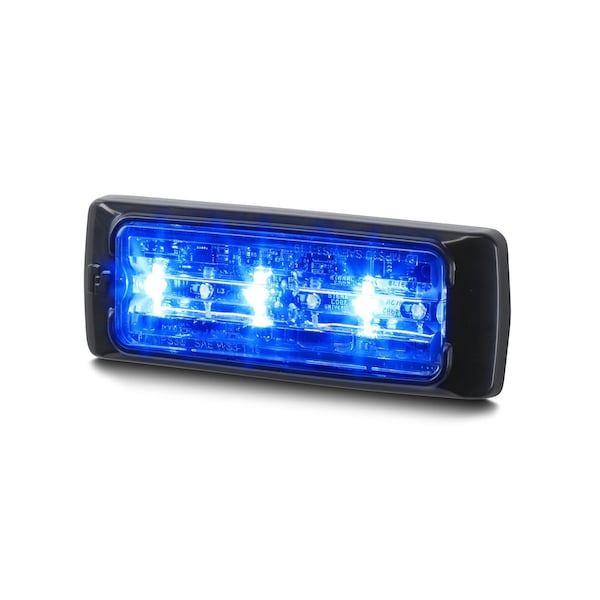 Federal Signal Emergency Light, 6LED, Blue/White MPS32UBW Zoro