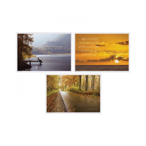 Hoffmaster 10" x 14" Inspirations Multipack Paper Placemats, PK1000 702086 - main