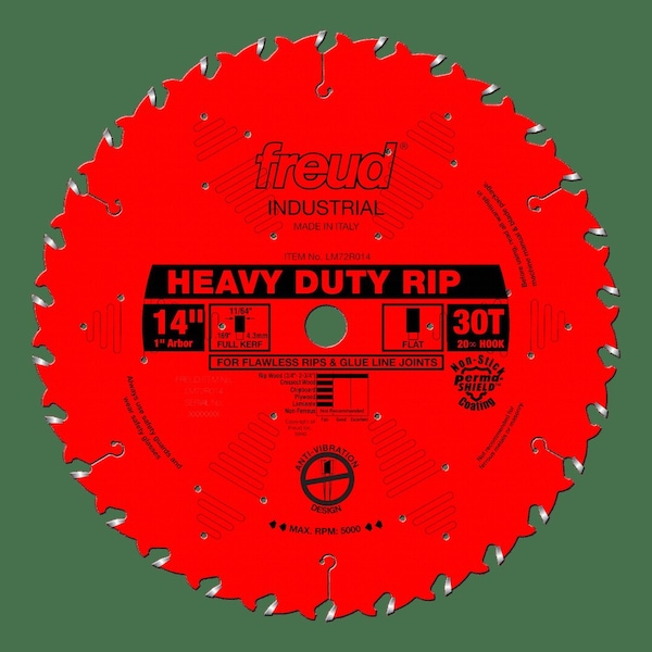 Freud Heavy-Duty Rip Blade, 14" x 30T LM72R014 - main