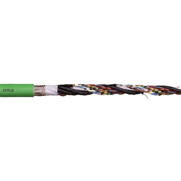 Chainflex Measuring System Cable, Green, PUR, 50 V, Order by the Foot CF111-001-D - main