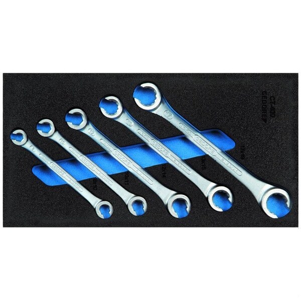 Gedore Set Of Open Flare Nut Wrenches, Wrench Style: Double Ended Ring 1500 CT1-400 - main