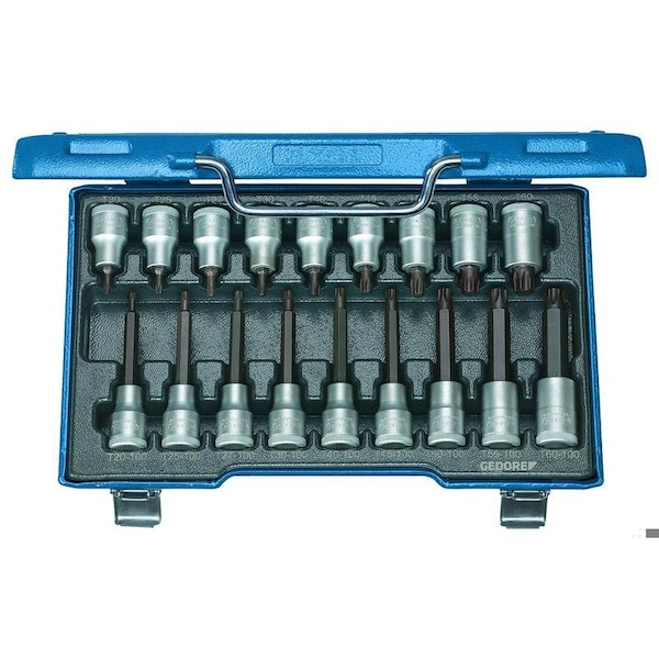 Gedore Screwdriver Bit Set 1/2", 18 pcs., T20-60 ITX 19 LKP - main