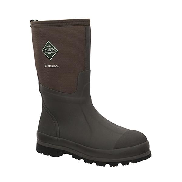 Muck Boot Co Men's Chore XpressCool Mid Rubber Boot, Plain Toe, 12 in Height, Brown, 6 CMCT-900-BRN-060 - main