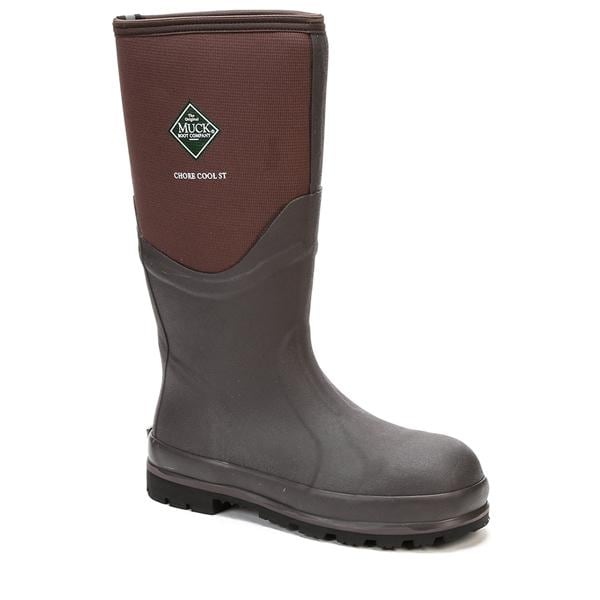 Muck Boot Co Men's Chore Cool Tall Rubber Boot, Steel Toe, 16 in Height, Brown, 9 CSCT-STL-BR-090 - main