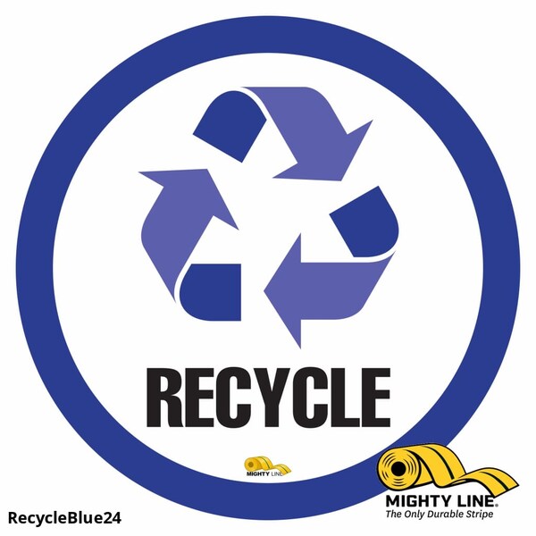 Mighty Line Recycle Blue Floor Sign, Floor Marking S, RECYCLEBLUE24 RECYCLEBLUE24 - main