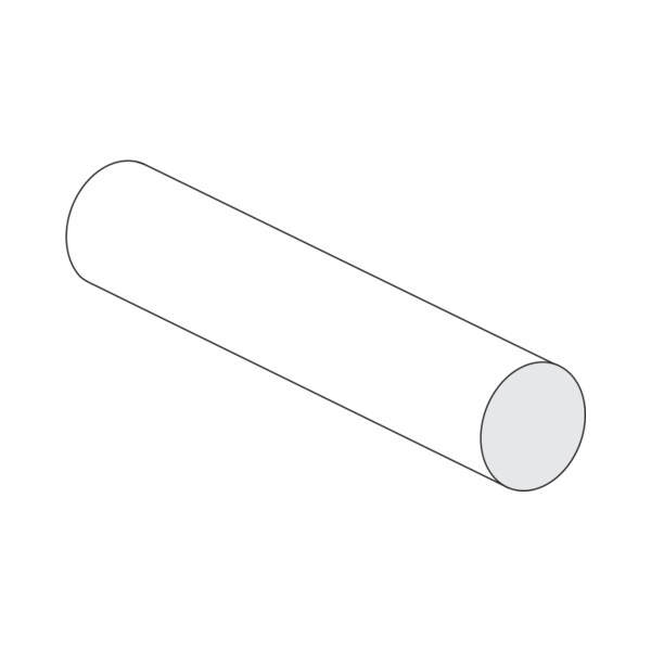 Usa Industrials Opaque White Nylon Plastic Rod 6 ft L, 3/8 in Dia. BULK-PR-NYL-6 - main