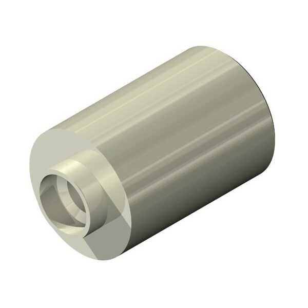 LynTron Round Swage Spacer, 4 Screw Size, Plain Aluminum, 0.792 in