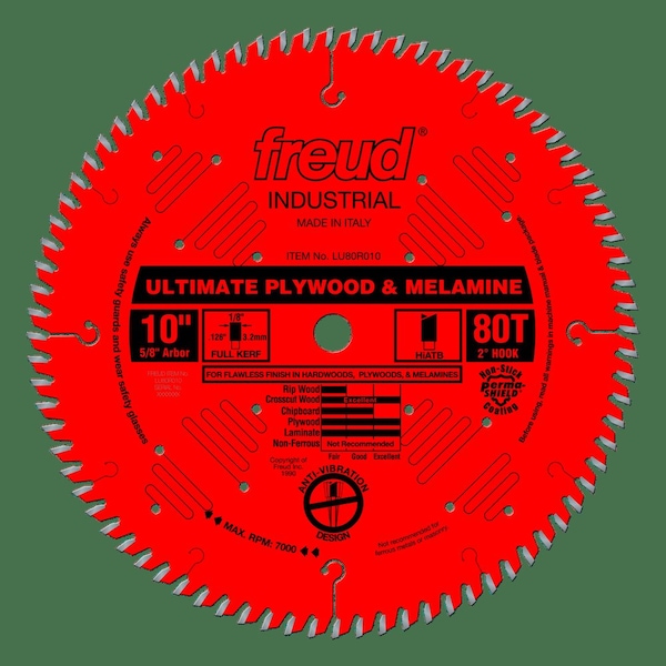 Freud Circular Saw Blade, Carbide, Dia 10 in LU80R010 - main