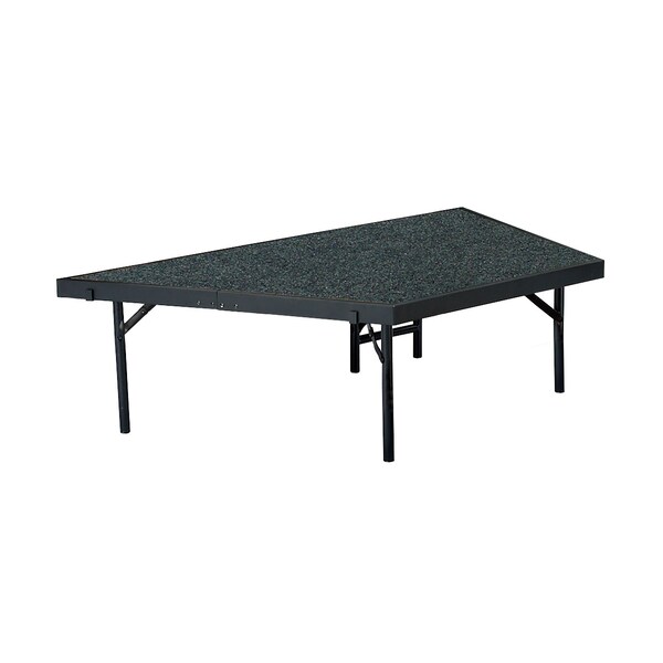 National Public Seating Stage Pie Compatible with a 4 Ft. x 8 Ft. x 16" Stage, Grey Carpet SP4816C-02 - main