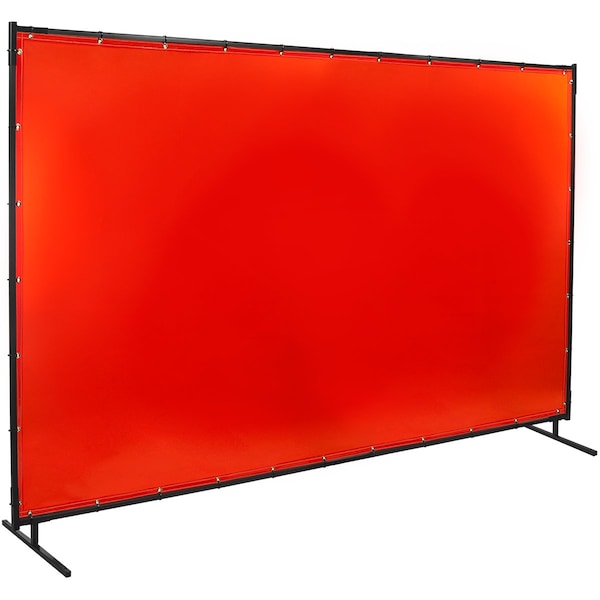 Steiner Welding Screens, Vinyl, 10 ft W., 6 ft H., 13 oz/sq yd, 150 Degrees F Withstand Temp., Orange 548-6X10 - main