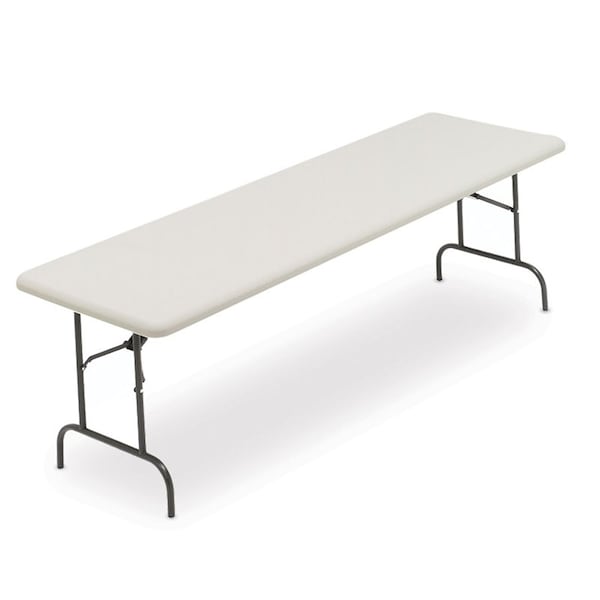 Iceberg IndestrucTable Classic Folding Table, Platinum Top, 18 in W x 72 in L x 29 in H 65367 - main