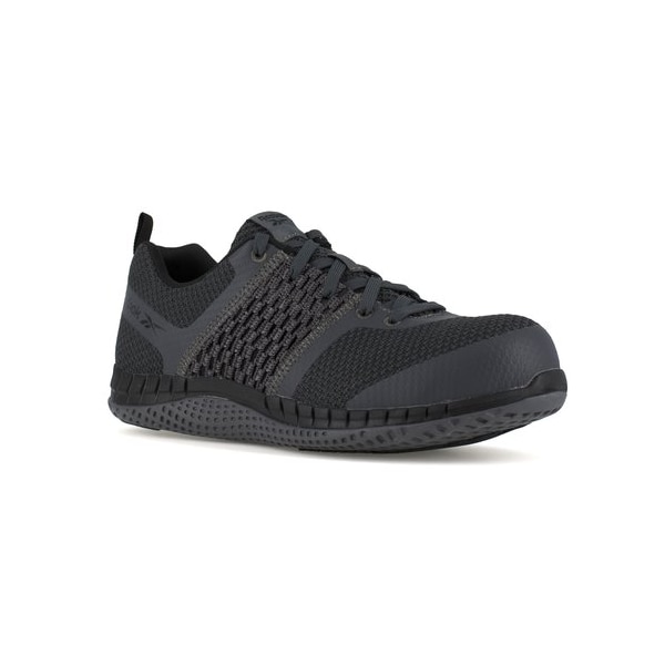 Reebok Print Work ULTK, Men's Athletic Shoe, 9.5, M, Ultraknit Seamless Textile, Coal Gray and Black RB4248 - main