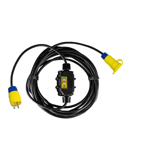 Ericson Inline GFCI GFCI Extension Cord, 12 AWG, 12/3, 1 Outlets, 5-20C, Black, 5-20P, 50 ft XG2-12-50W - main