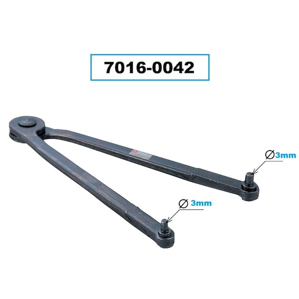 HARFINGTON Adjustable Rotary Tool Wrench – CR-V Face Spanner Wrench, 3mm Pin Span, For Angle Grinder Round Nuts