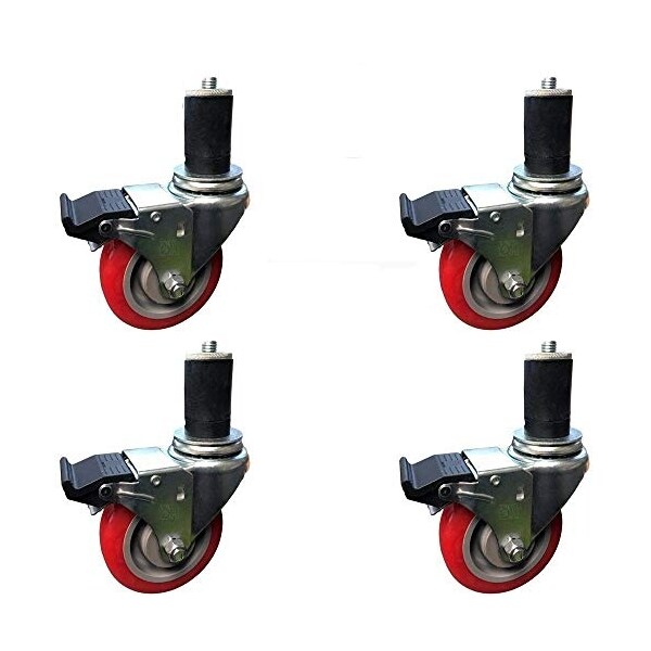 3-1/2" X 1-3/8" High Temp Nylon Wheel Swivel Caster - 350 Lbs Capacity
