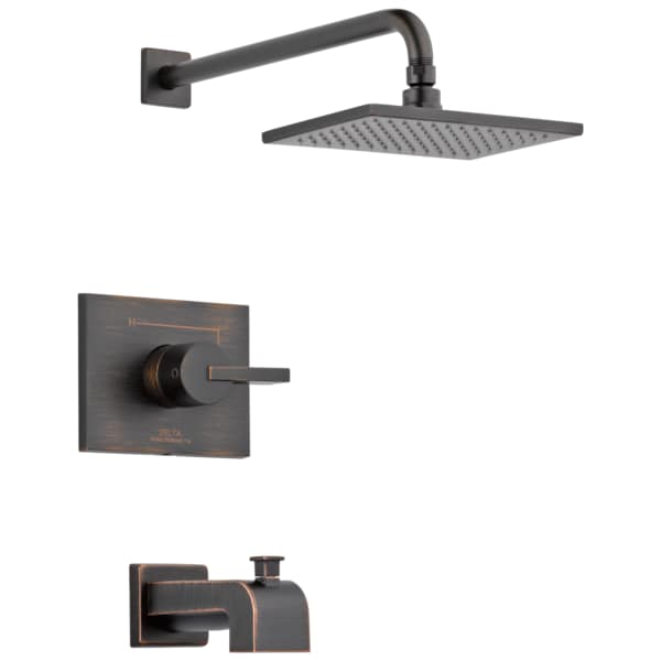 Venetian Bronze Delta Faucet T14451-RBH2O Dryden Monitor 14 Series Tub and Shower Trim Venetian Bronze Delta Faucet T14451-RBH2O Dryden Monitor 14 Series Tub and Shower Trim