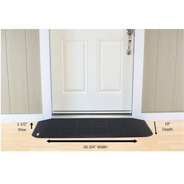 Handi Ramp ADA Compliant Rubber Threshold Ramp: 1-1/2