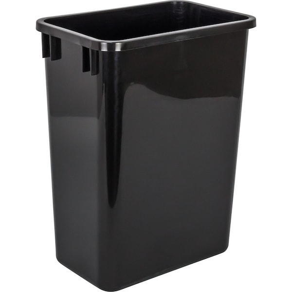 Hardware Resources Black 35 Quart Plastic Waste Container CAN-35 